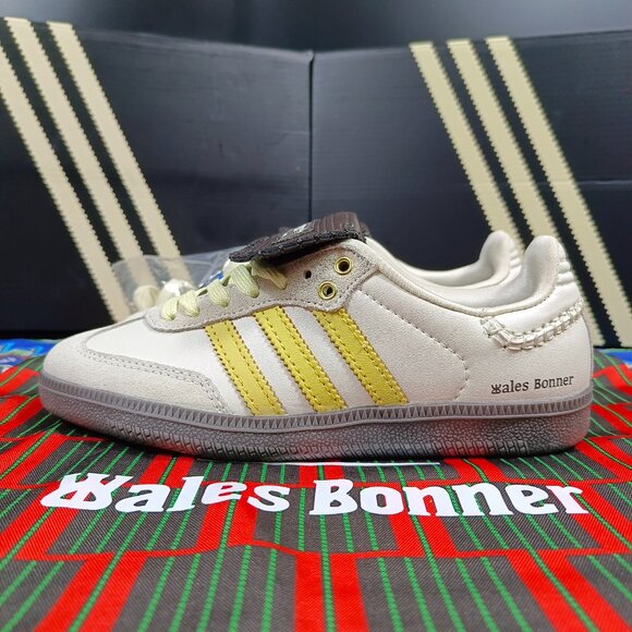 Adidas x Wales Bonner Samba Nubuck Ecrtin Brown Cream Yellow - Picture 2 of 7